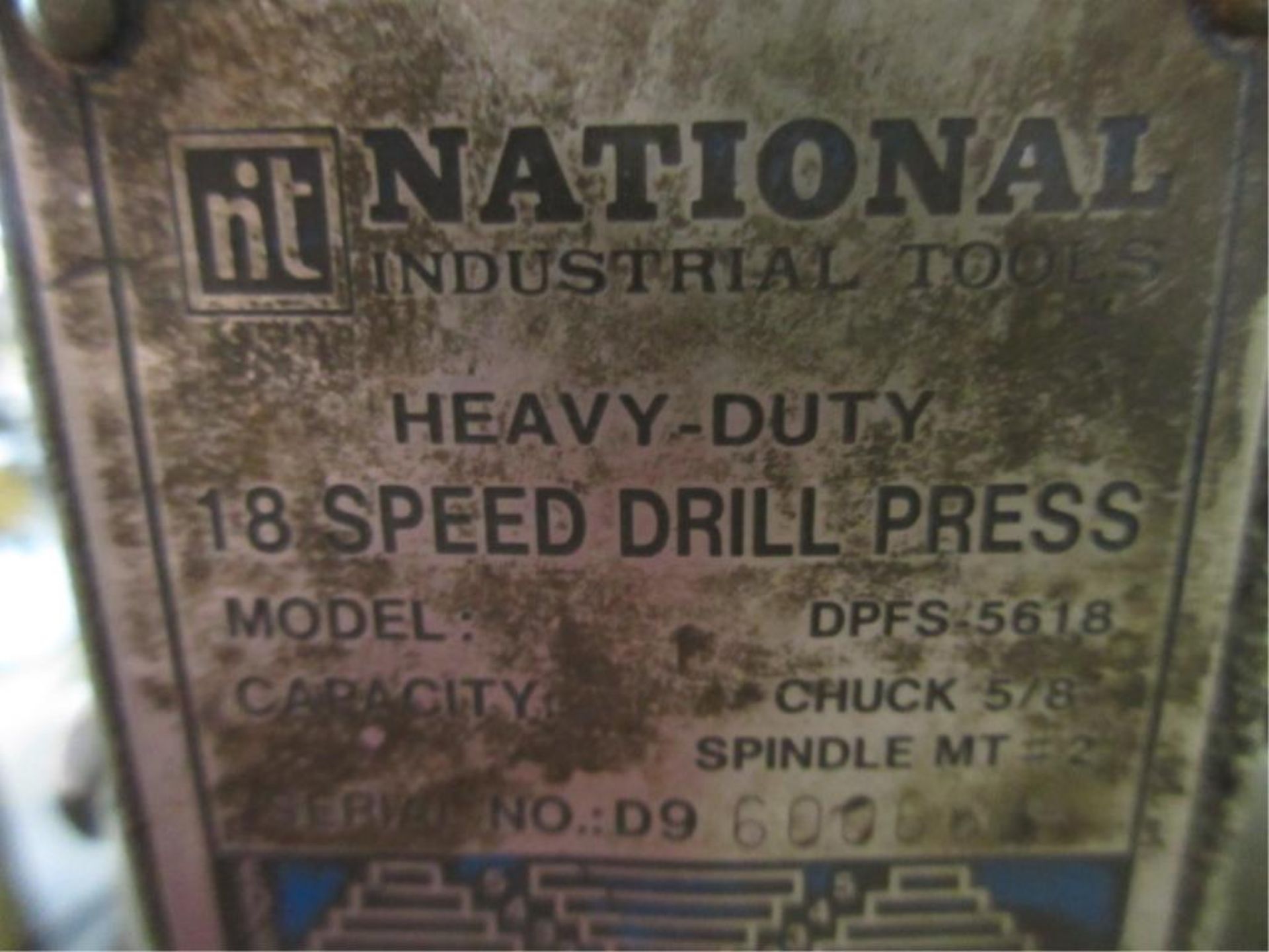National Drill Press. National 13" Floor Type Drill Press, 18-speed, spindle speeds 220-3500 rpm, - Image 3 of 3