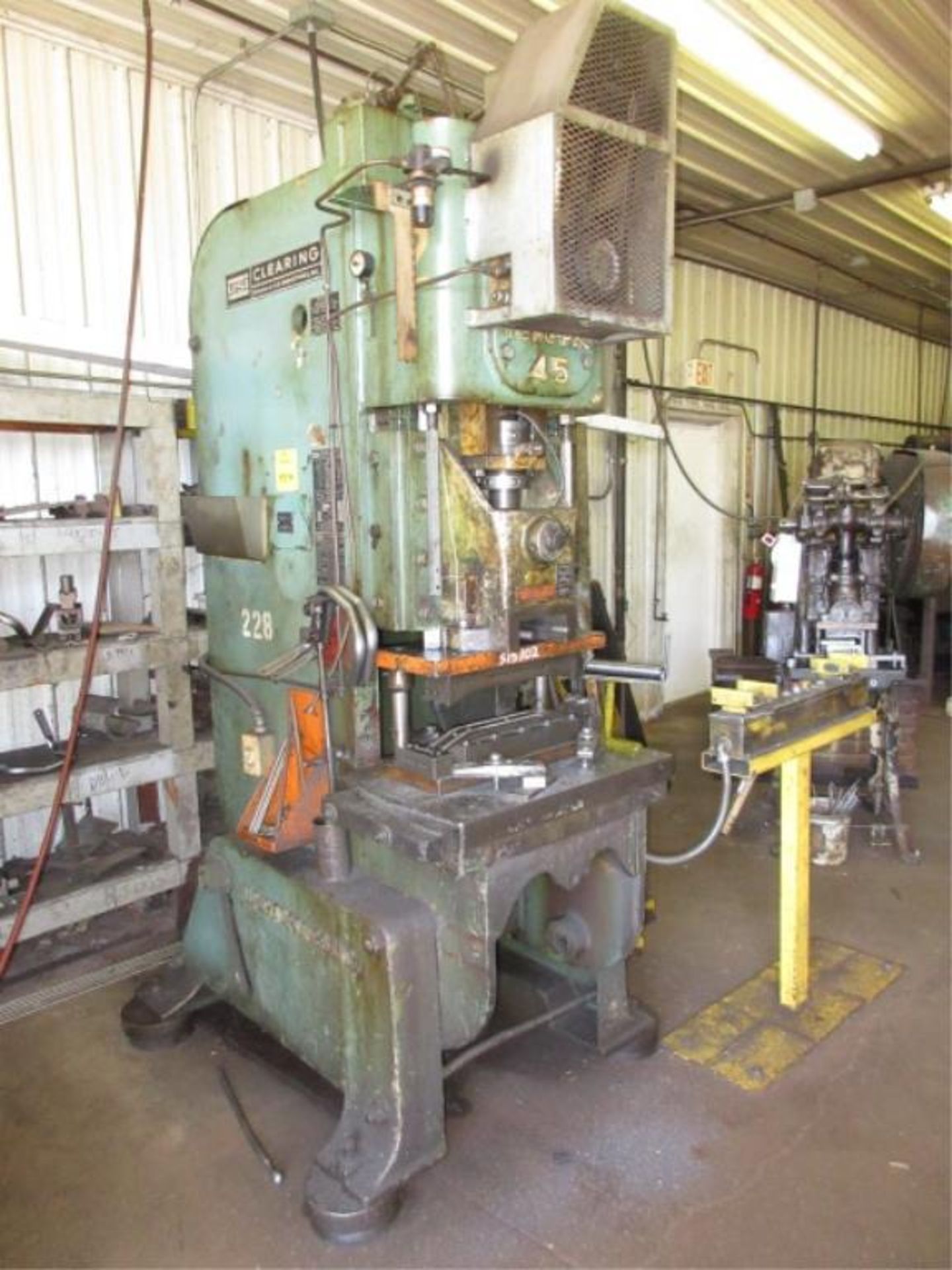 Clearing OBI Punch Press . Clearing 45T640-486 45-Ton Torc-Pac Series OBI Punch Press, spm 100,