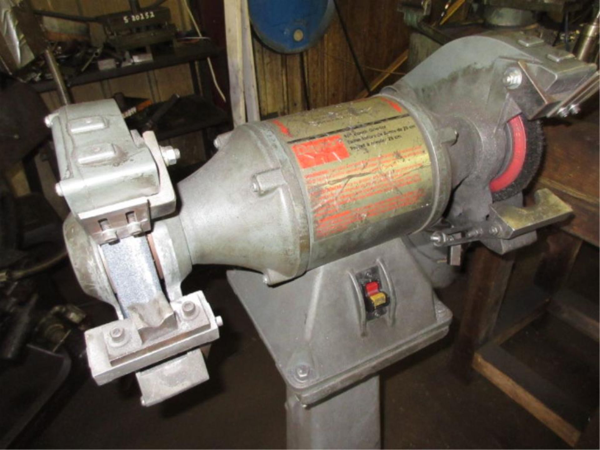 Dayton Pedestal Grinder. Dayton 4Z911B 10" Pedestal Grinder, 1-hp, 1725 rpm, 115VAC. Asset# 1012. - Image 2 of 3