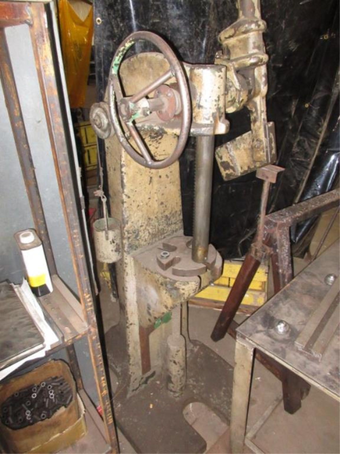 Greenerd Arbor Press. Greenerd No. 4 Manual Floor Type Arbor Press. HIT# 2160209. south bldg.. Asset