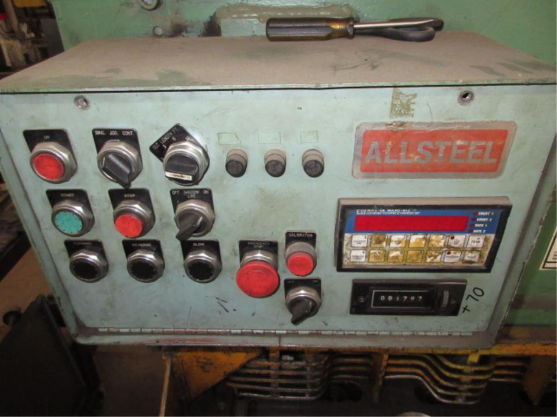 Allsteel Clausing Squaring Shear. Allsteel Clausing 1/4-10MAXI 10' Squaring Shear, 15-hp, 1/4" - Image 3 of 10