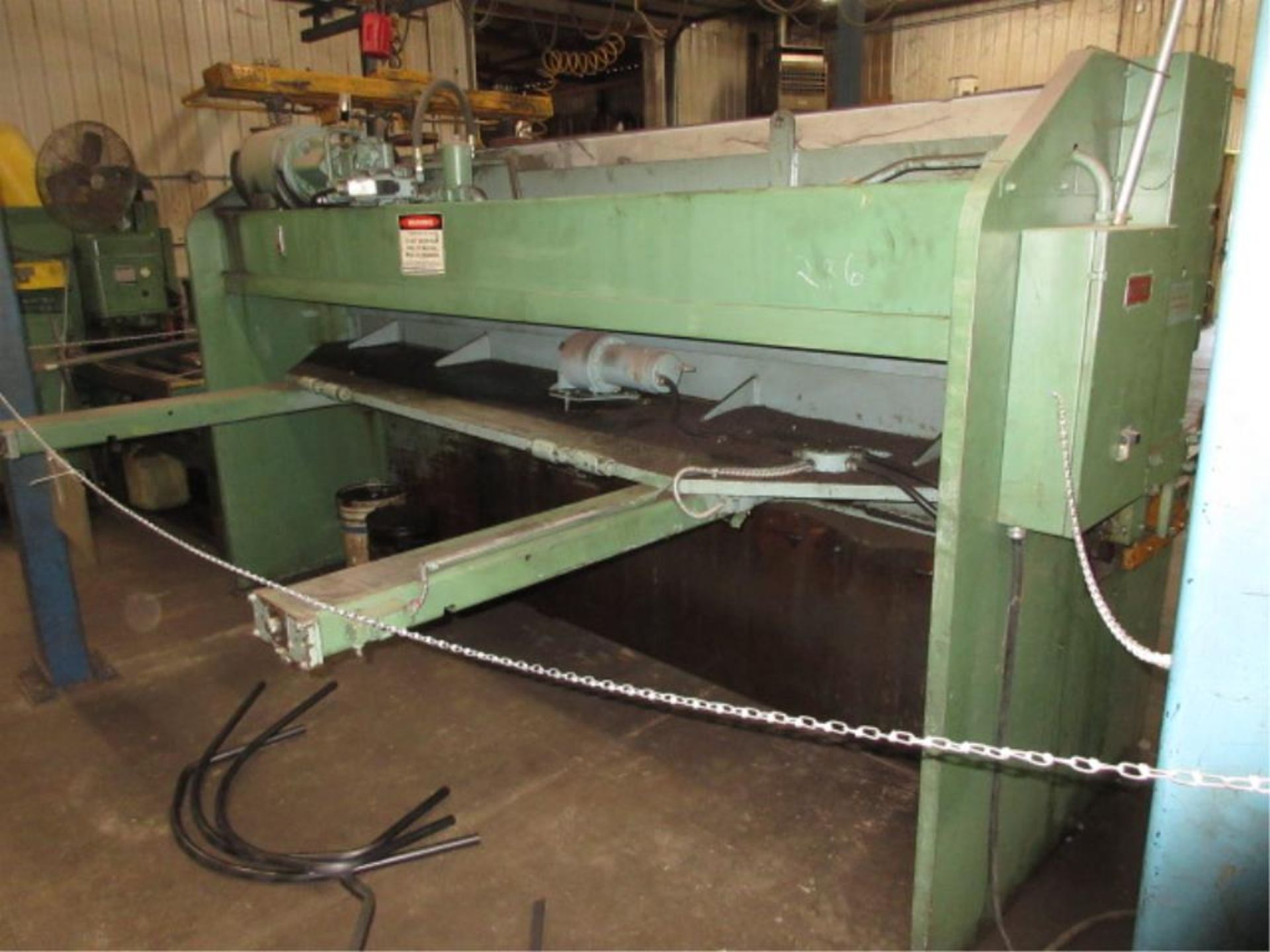 Allsteel Clausing Squaring Shear. Allsteel Clausing 1/4-10MAXI 10' Squaring Shear, 15-hp, 1/4" - Image 4 of 10