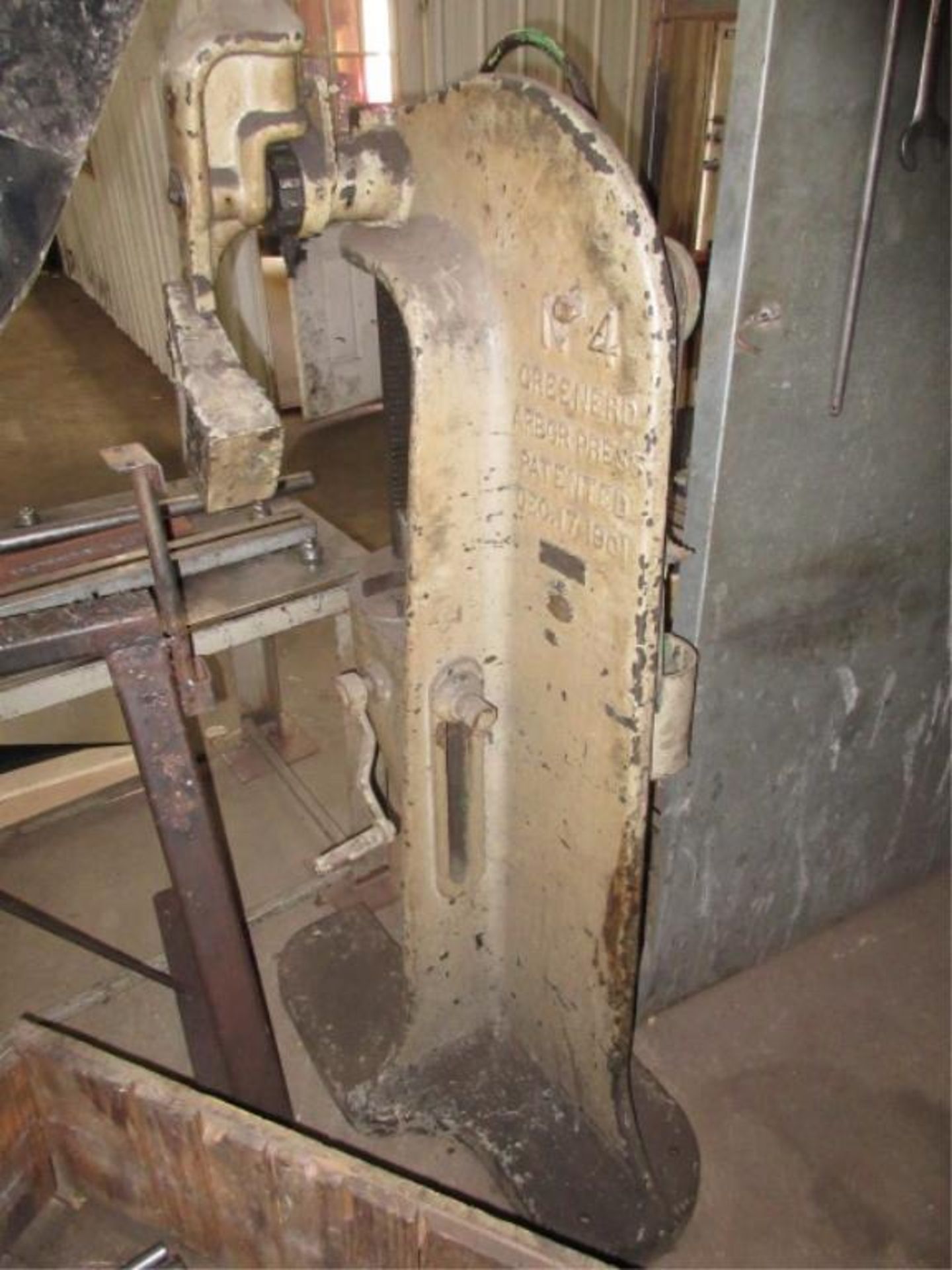 Greenerd Arbor Press. Greenerd No. 4 Manual Floor Type Arbor Press. HIT# 2160209. south bldg.. Asset - Image 3 of 3