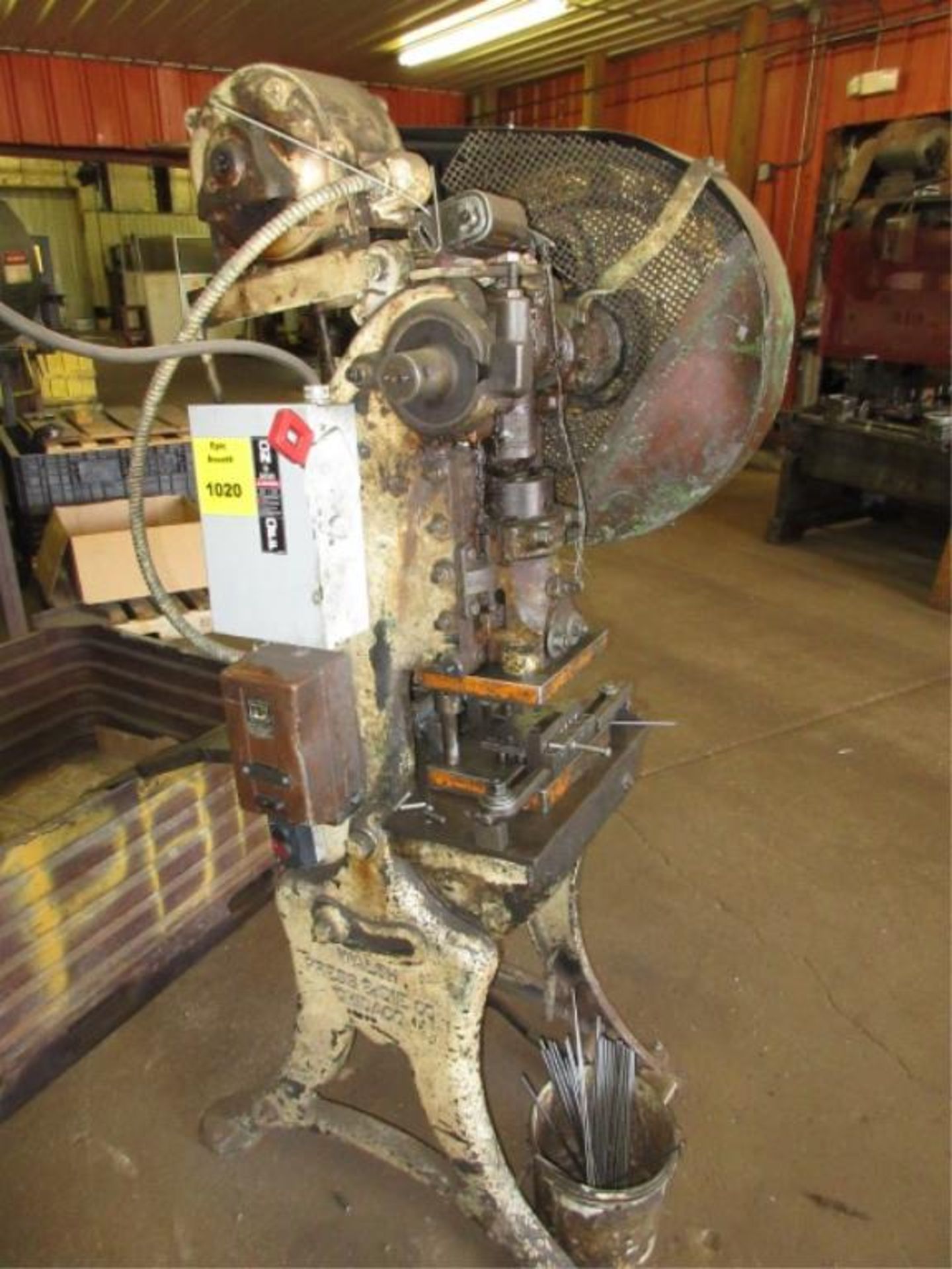 Walsh OBI Punch Press . Walsh No. 2 20-Ton OBI Punch Press, 230/3/60. Asset# 1020. HIT# 2160187. - Image 3 of 4