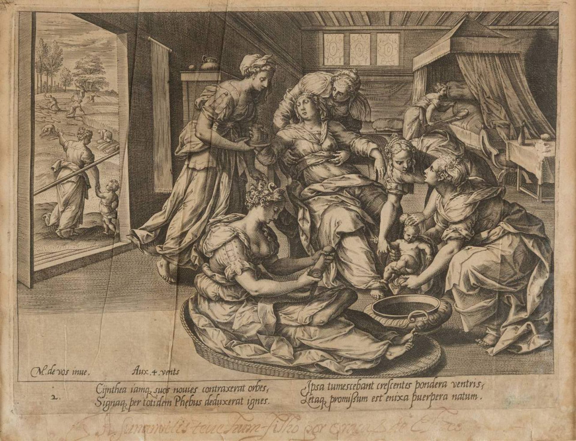 MARTEN DE VOS1532 Antwerpen - 1603 ebendaSechs Kupferstiche zum Leben des Elias und eine Beigabe - Bild 4 aus 7