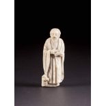 APOSTEL MARKUS Wohl Flandern, 17./ 18. Jh. Alabaster, plastisch gearbeitet. H. 9 cm. Part. min.