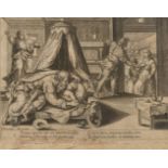 MARTEN DE VOS1532 Antwerpen - 1603 ebendaSechs Kupferstiche zum Leben des Elias und eine Beigabe