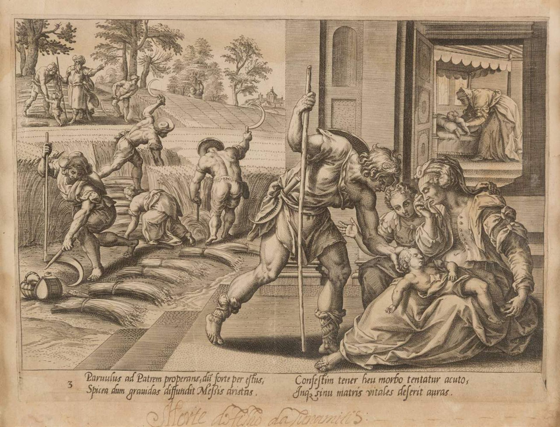 MARTEN DE VOS1532 Antwerpen - 1603 ebendaSechs Kupferstiche zum Leben des Elias und eine Beigabe - Bild 7 aus 7