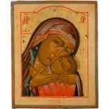 AN ICON OF THE MOTHER OF GOD OF KORSUN (KORSUNAKYA)Russian, circa 1800 Egg tempera on panel. The