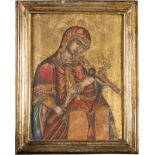 A FINE ICON SHOWING THE MADRE DOLOROSAVeneto-Cretan, 17th century Tempera on wood panel. The