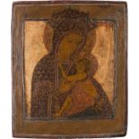 AN ICON DEPICTING THE MOTHER OF GOD ARAPET (ARABIAN) ('OH MOTHER ALL-GLORIFIED')North Russian,