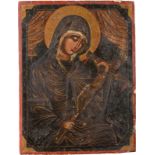 AN ICON SHOWING THE MADRE DOLOROSAGreek, 18th century Tempera on wood panel. The Mother of God