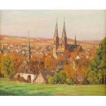 ALFRED RASENBERGER 1885 Düsseldorf - 1949 ebenda Stadtansicht von Olpe mit St.-Martiuns-Kirche Öl