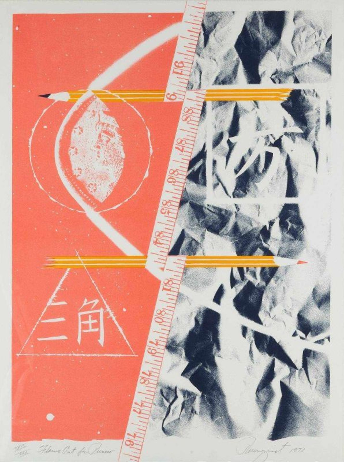 JAMES ROSENQUIST 1933 Grand Forks, North Dakota 'Flame Out For Picasso' (aus: America's Hommage à