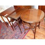 An Edwardian mahogany occasional table, the rectangular top with stringing,