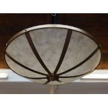 A large simulated marble circular ceiling shade. D. 130cm