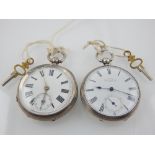 A late 19th century silver open face pocket watch, dial and movement signed French Royal Exchange,