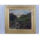B. W. Leader (1831-1923) River Lledr, North Wales, oil on board, signed dated 1880.