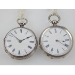 A silver open face pocket watch, Swiss 13 jewel movement, pointed tooth lever, retailed by Payne &