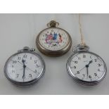 A souvenir European War Ingersoll open face pocket watch, straight line lever, no. 37135186, the