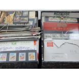 A large collection of stamp presentation packs, early Queen Elizabeth II, mint condition.