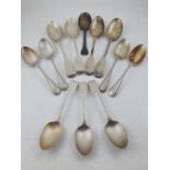 A set of four bead pattern dessert spoons, Sheffield 1924,