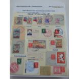 Portfolio of stamps exhibition pages, good WWII material, Arctic and Antarctic exploration.