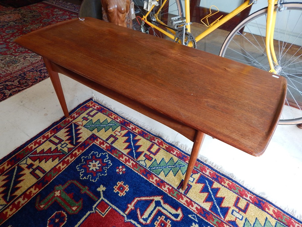 A mid 1960's hardwood coffee table by France & Son, designed by Tove & Edvard Kindt-Larsen,