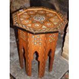 A late 19th century Damascus table,