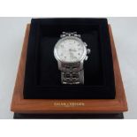A gentleman's stainless steel Baume and Mercier automatic chronograph wristwatch,