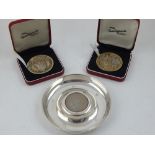 Two Thomas Becket commemorative silver medallions,