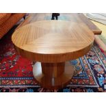 An Art Deco style circular occasional table,