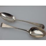 A pair of George III silver serving spoons, Mary & Elizabeth Sumner, London 1811.