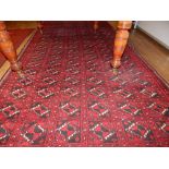 A red ground Turkoman rug,