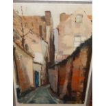 Gaston Cockelbergs (1914-1985), Street View, oil on canvas.