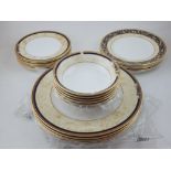 A Wedgwood Cornucopia pattern 26 piece part dinner service comprising plates in three sizes and