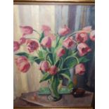 Alphonsus Josephus Van Dijk (Dutch, 1894-1979), still life of flowers, oil on canvas.