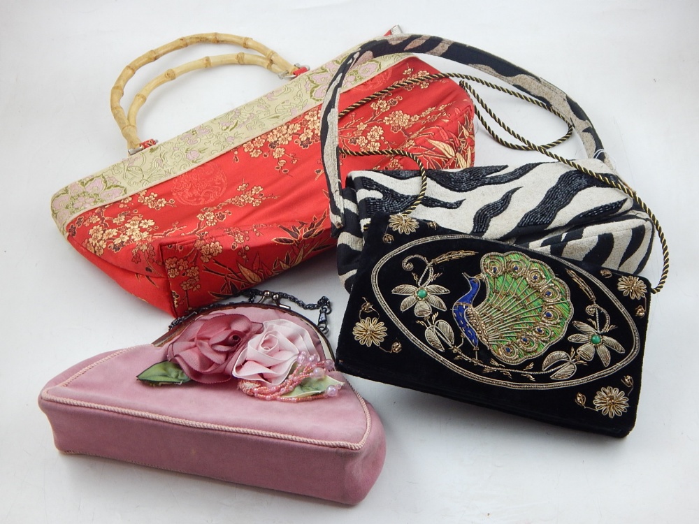 A collection of four evening bags.