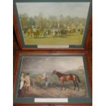 After Lynwood Palmer (British, 1868-1941),'The Paddock at Epsom, Spring Meeting', coloured print,