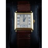 A gentleman's 18ct yellow gold Dunhill manual wind wristwatch, 17 jewel Swiss movement, reference