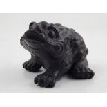 A bronze model of a toad, W.