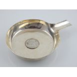 A silver coin ashtray, Asprey Birmingham 1913, 3.3oz