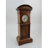 An apprentice long case clock. H. 27cm