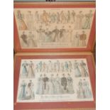 The Young Ladies Journal, a pair of framed prints, numbers 115 and 126 New Paris Fashions, 43 x 63