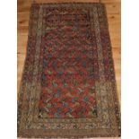 South West Russian rug, decorated with geometric pattern, within similar decorated borders,L.