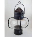 A late 19th century storm lantern,