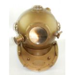 A Seibe Gorman style decorative diver's helmet, with a bronzed finish.