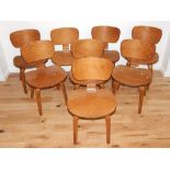 A set of eight vintage Danish dining chairs,