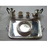 A five piece Alex Clark silver plated tea set,