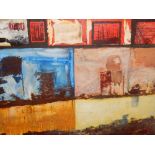 Contemporary School, Cityscape, mixed media on board, 75 x 100cm.